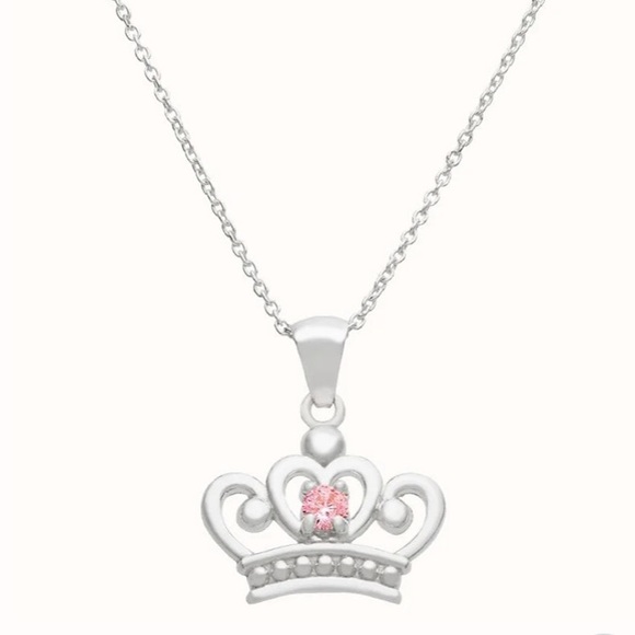 Disney Princess Crown CZ Pendant - Picture 1 of 5